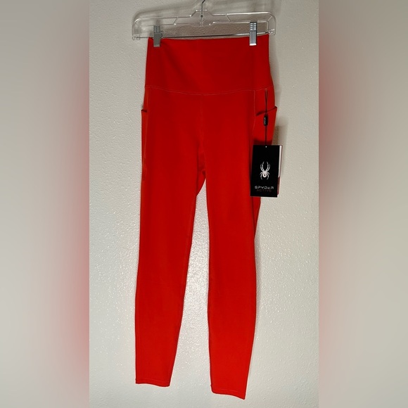 Spyder Pants - Spyder Vibrant Red Leggings Size Small
